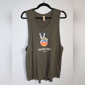 Peace Out Be Hippy muscle tank top XL